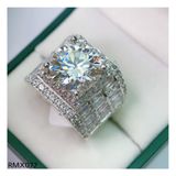  RMX077 12mm Nhẫn nam viền baguette 