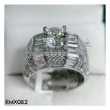  RMX082 9mm Nhẫn nam viền baguette 