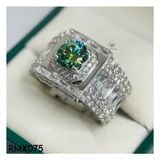  RMX075 7mm Nhẫn nam viền baguette 