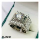  RMX084 FULL MOIS 8.1mm Nhẫn nam viền baguette 