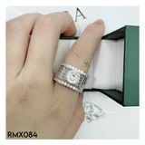  RMX084 FULL MOIS 8.1mm Nhẫn nam viền baguette 