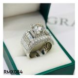  RMX084 FULL MOIS 8.1mm Nhẫn nam viền baguette 