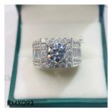  RMX093 8mm Nhẫn nam viền đá 