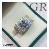  RMX093 8mm Nhẫn nam viền đá 