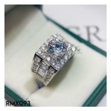  RMX093 8mm Nhẫn nam viền đá 