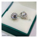  EX057 7mm Bông tai hoa cánh nhọn 