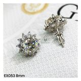  EX053 8mm Bông tai hoa cánh nhọn 