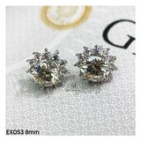  EX053 8mm Bông tai hoa cánh nhọn 