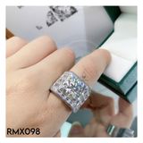  RMX098 10mm Nhẫn nam full viền đá baguette 