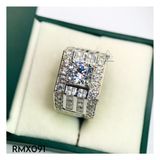  RMX091 8mm Nhẫn nam viền đá 