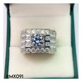  RMX091 8mm Nhẫn nam viền đá 