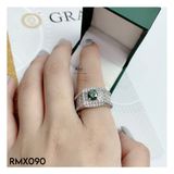  RMX090 6mm Nhẫn nam viền baguette 