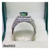  RMX103 8mm Nhẫn nam viền dá 