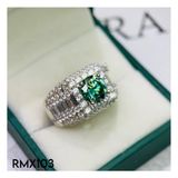  RMX103 8mm Nhẫn nam viền dá 