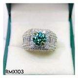  RMX103 8mm Nhẫn nam viền dá 