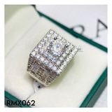  RMX062 7.2mm Nhẫn nam viền đá 
