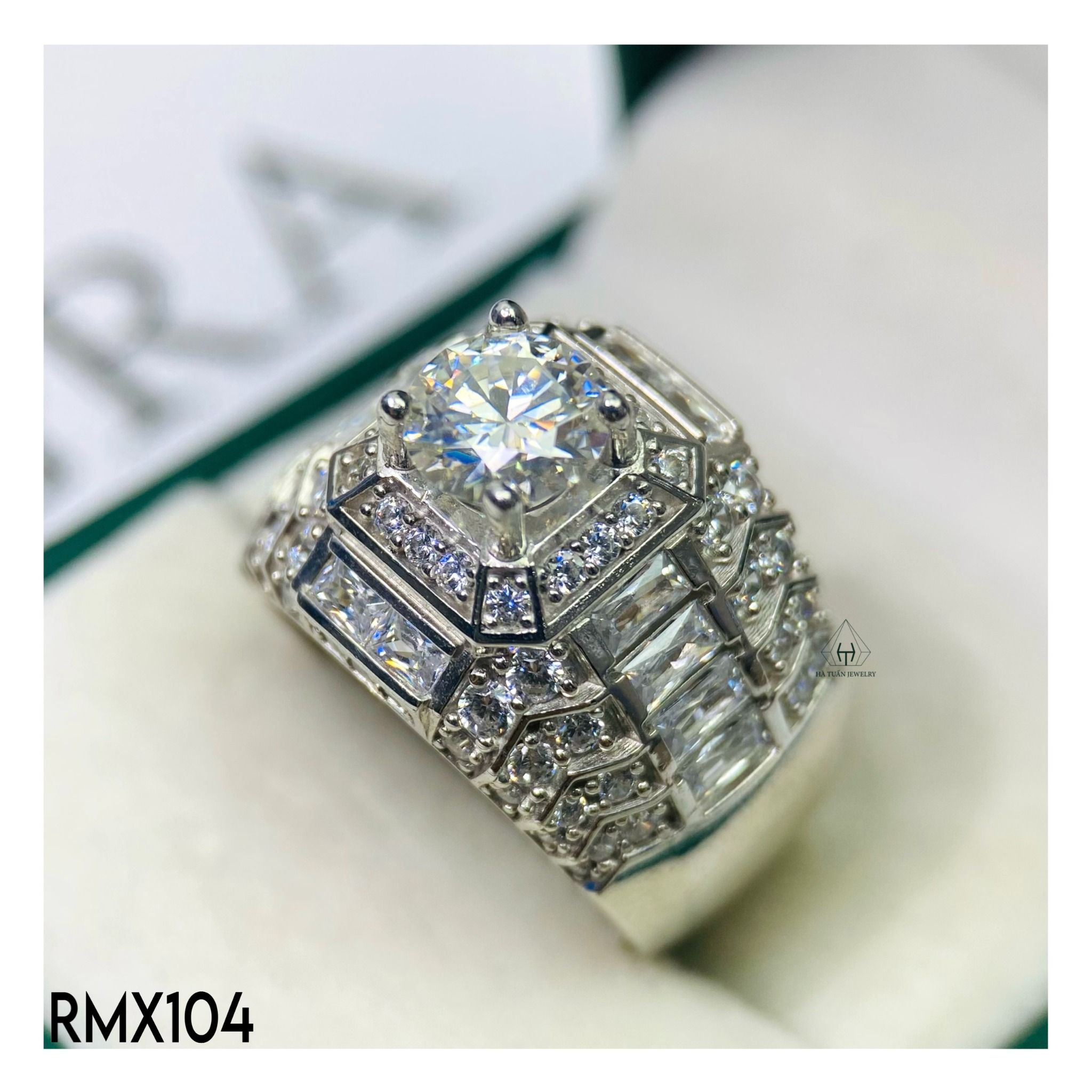  RMX104 7.2mm Nhẫn nam viền tròn 