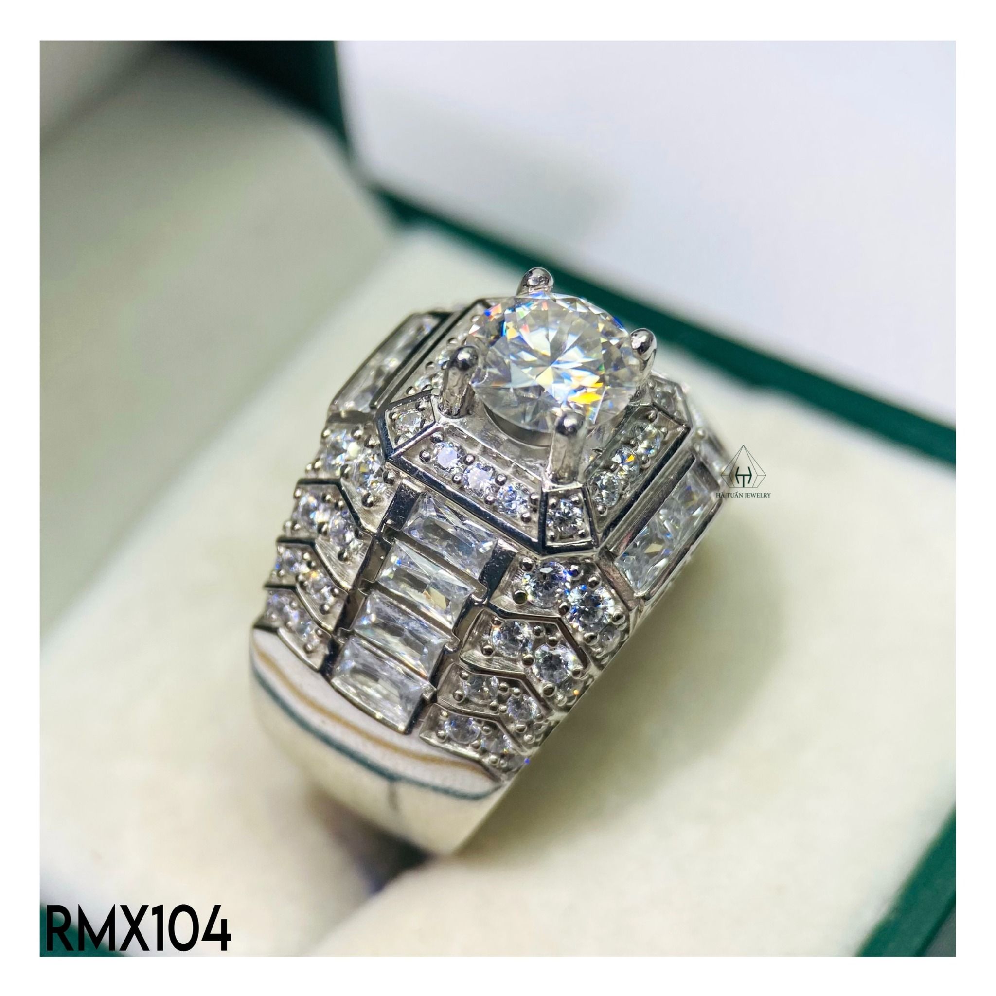  RMX104 7.2mm Nhẫn nam viền tròn 