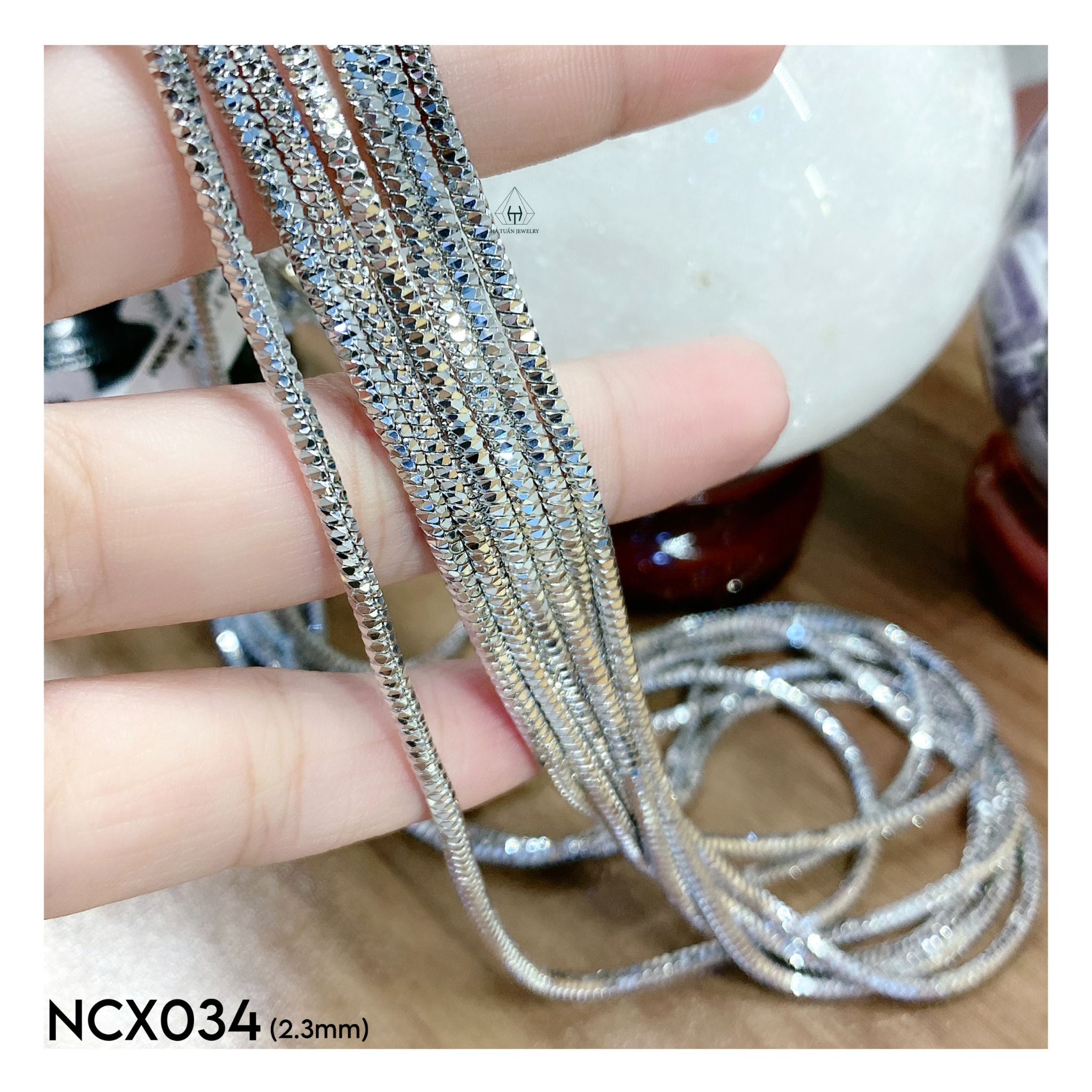  NCX034 2.1mm 50cm Dây chuyền mì kim cương 