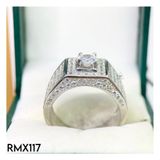  RMX117 6mm Nhẫn nam viền vuông 