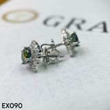  EX090 FULL MOIS 6mm Bông tai viền tấm vuông 