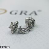  EX090 FULL MOIS 6mm Bông tai viền tấm vuông 