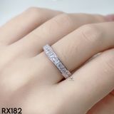  RX182 Nhẫn 1 hàng đá Baguette 