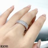 RX191 FULL MOIS 1.5mm Nhẫn 3 hàng đá 