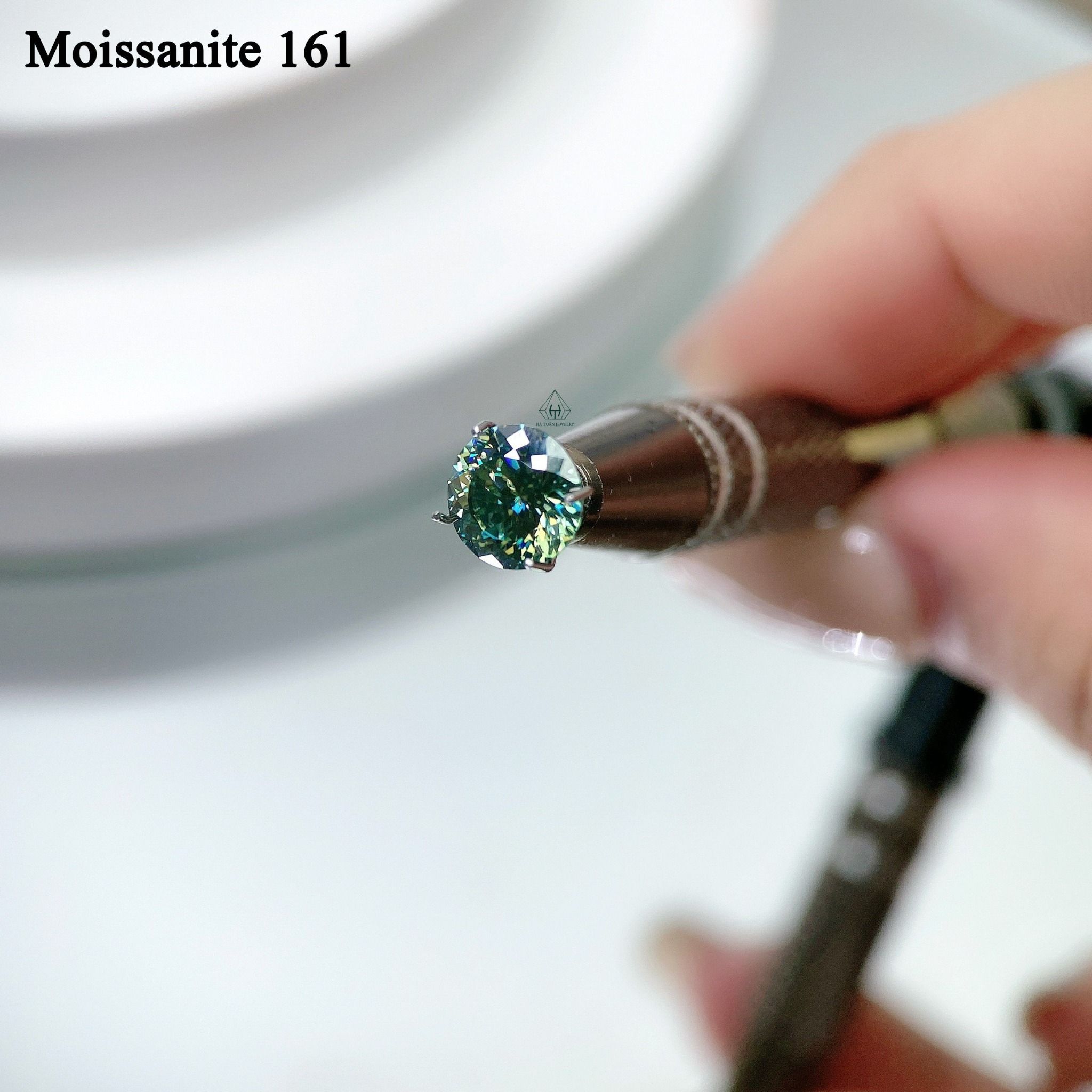  Moissanite xanh 161 giác MG161 
