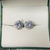  EX007 10mm Bông tai viền tấm tròn 