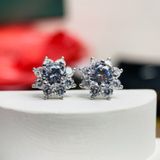  EX105 6.3mm Bông tai hoa 8 cánh nhọn 