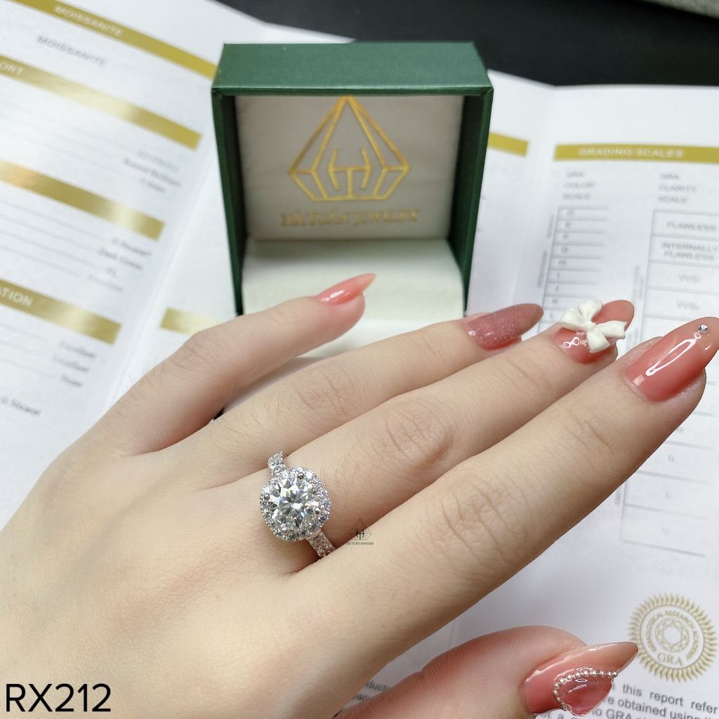 RX212 7.2mm Nhẫn 4 chấu đài tấm vuông