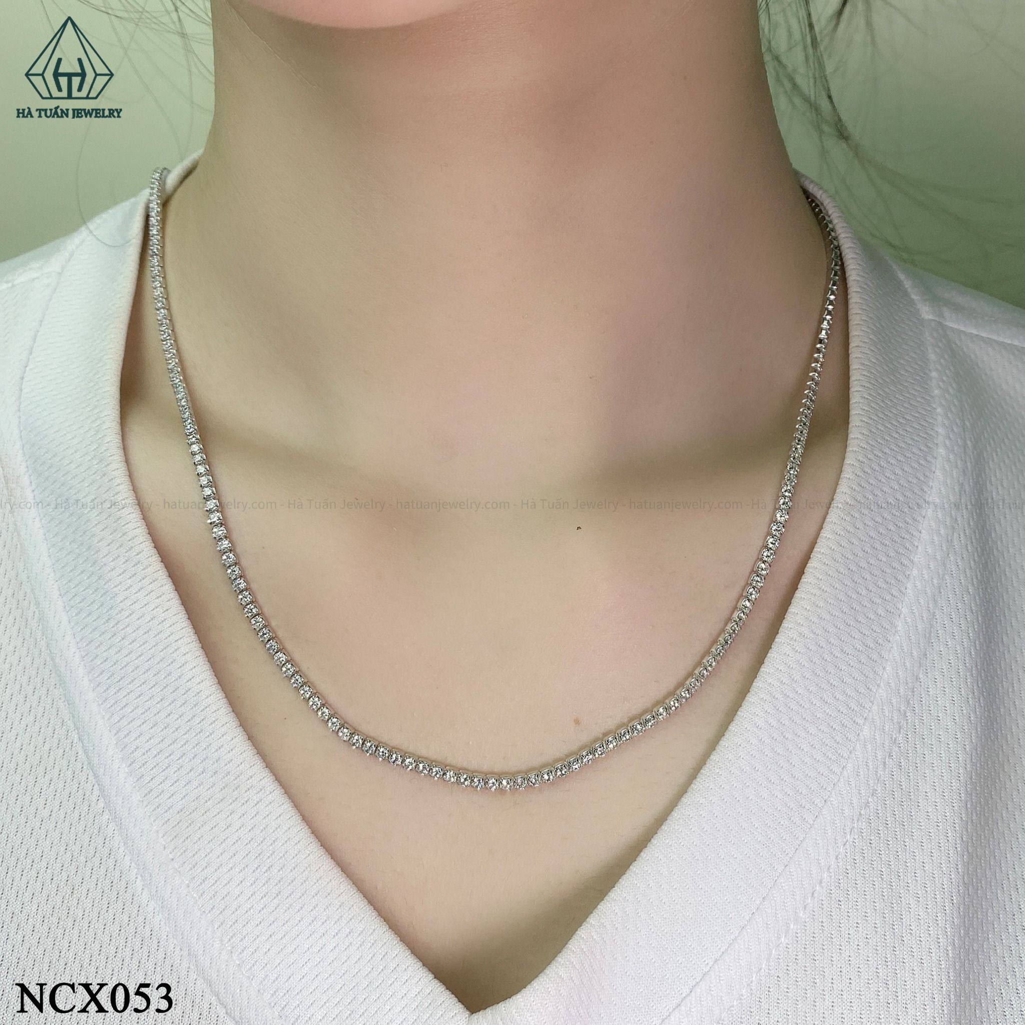  NCX053 2mm Dây chuyền đá Cz 