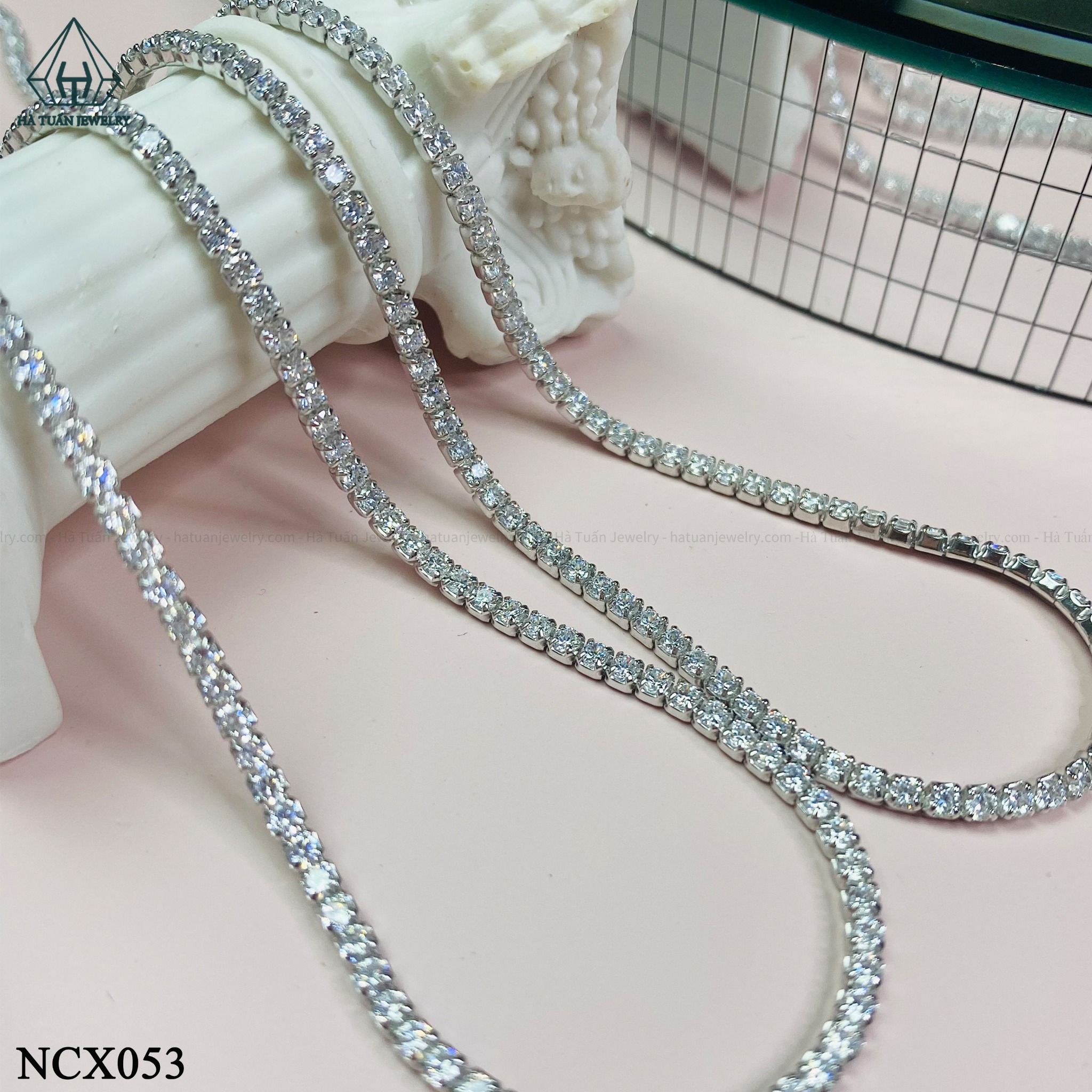  NCX053 2mm Dây chuyền đá Cz 
