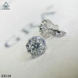  EX128 5mm Bông tai viền tấm hoa 10 cánh 