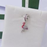 C410 Charm hồng hạc chân dài 