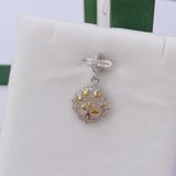  C421 Charm treo cây gia đình tim vàng 