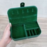  PK020 Hộp đựng trang sức chữ nhật da xanh lá 