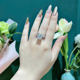  R959 Nhẫn nữ Cz Emerald 10*12mm 