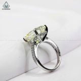  R980 Nhẫn nữ Emerald vàng 10*14mm 
