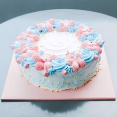 Bánh Kem Màu xanh Hồng