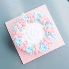 Bánh Kem Màu xanh Hồng