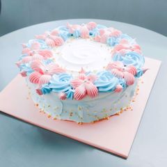Bánh Kem Màu xanh Hồng