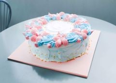 Bánh Kem Màu xanh Hồng