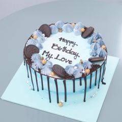 Bánh Kem Màu Xanh Oreo