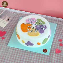 BÁNH KEM TRÁI TIM NHIỀU MÀU