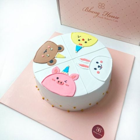  BÁNH KEM HÌNH GẤU THỎ HEO GÀ 