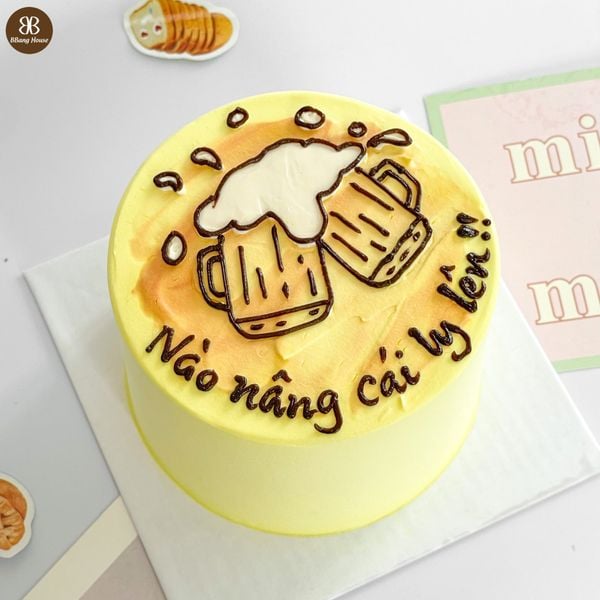 BÁNH KEM  HÌNH LY BIA