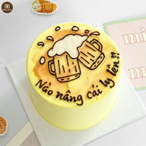  BÁNH KEM  HÌNH LY BIA 