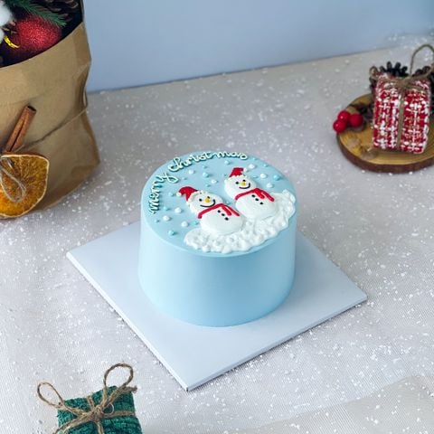 BÁNH KEM NOEL HÌNH NGƯỜI TUYẾT 